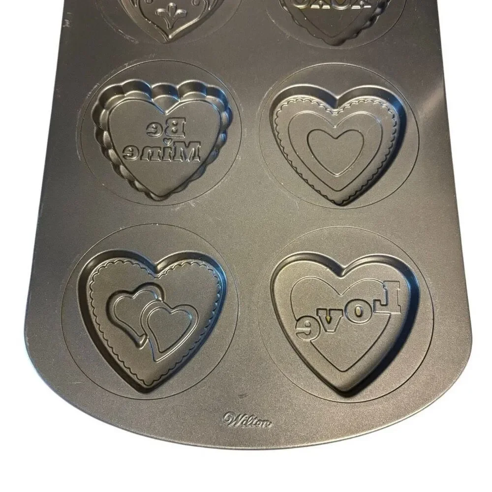 Wilton Valentines Day Heart Shaped Metal Cookie Pan